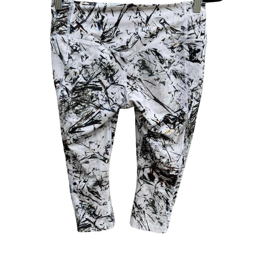 Nike Dri-FIT Abstract Splatter Print Capri Leggings Gymwear Sporty Yoga Womens S - Picture 6 of 11